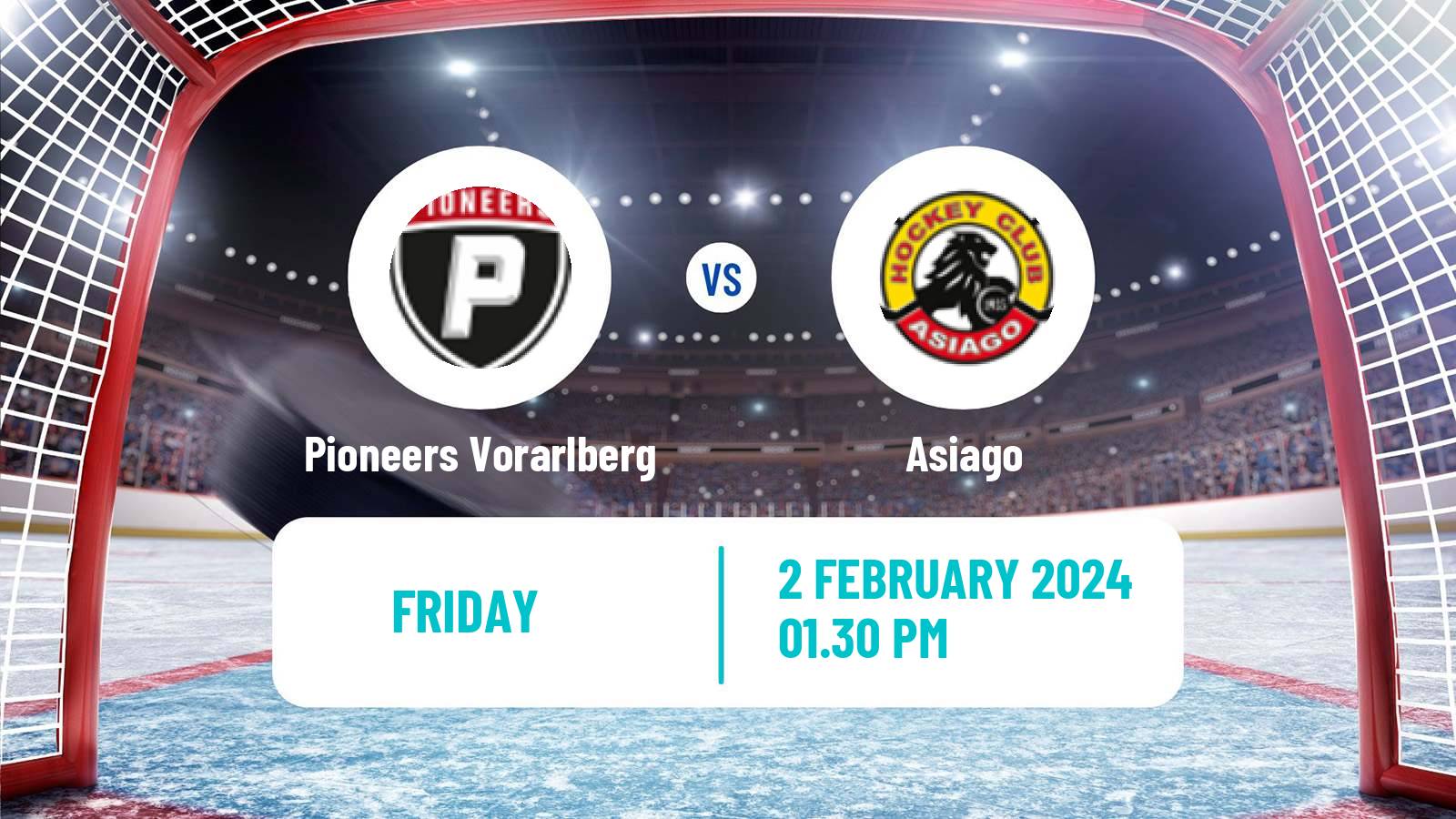 Hockey Austrian Ice Hockey League Pioneers Vorarlberg - Asiago