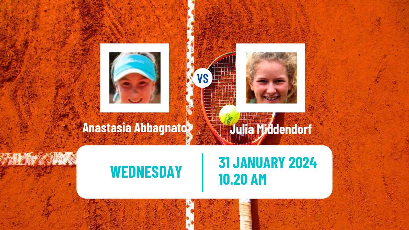 Tennis ITF W50 Porto Women Anastasia Abbagnato - Julia Middendorf