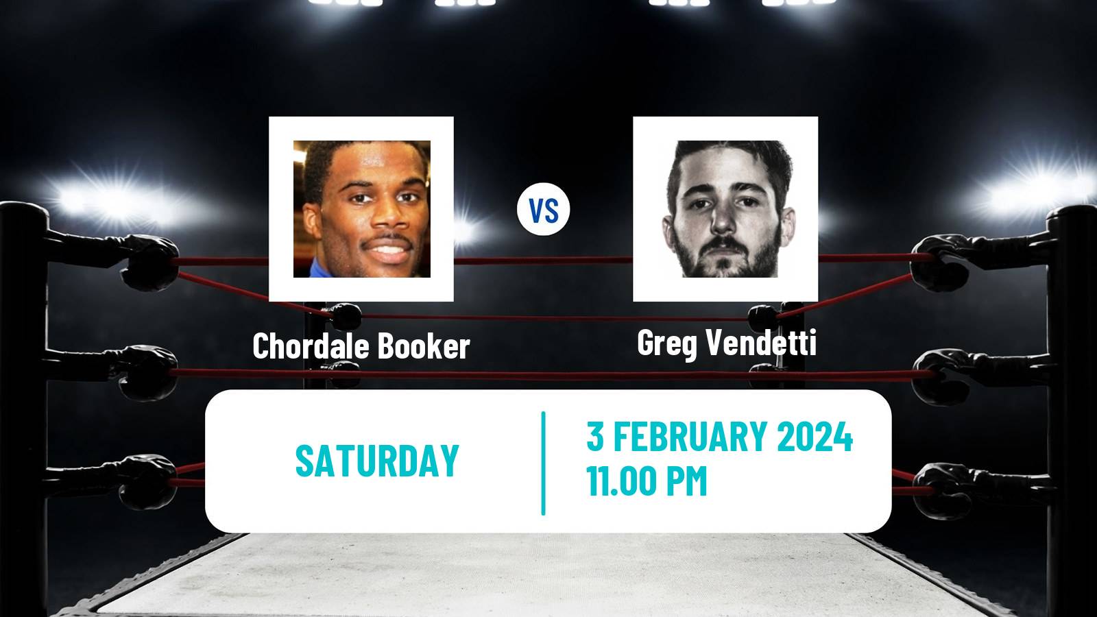 Boxing Super Welterweight WBC Usa Title Men Chordale Booker - Greg Vendetti