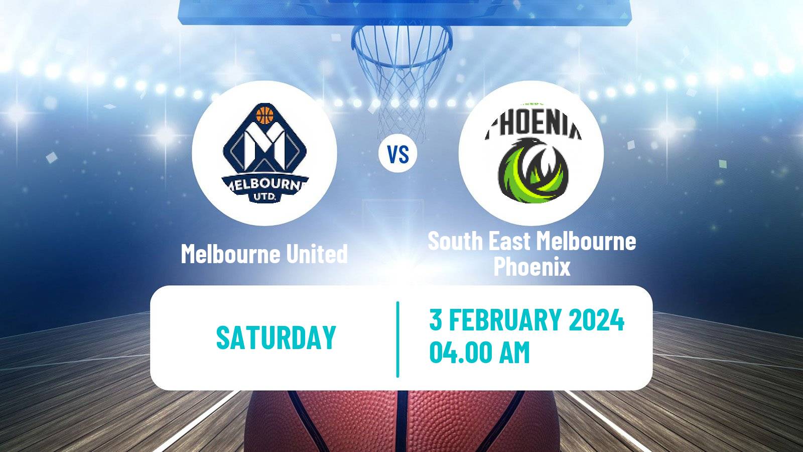 Basketball Australian NBL Melbourne United - South East Melbourne Phoenix