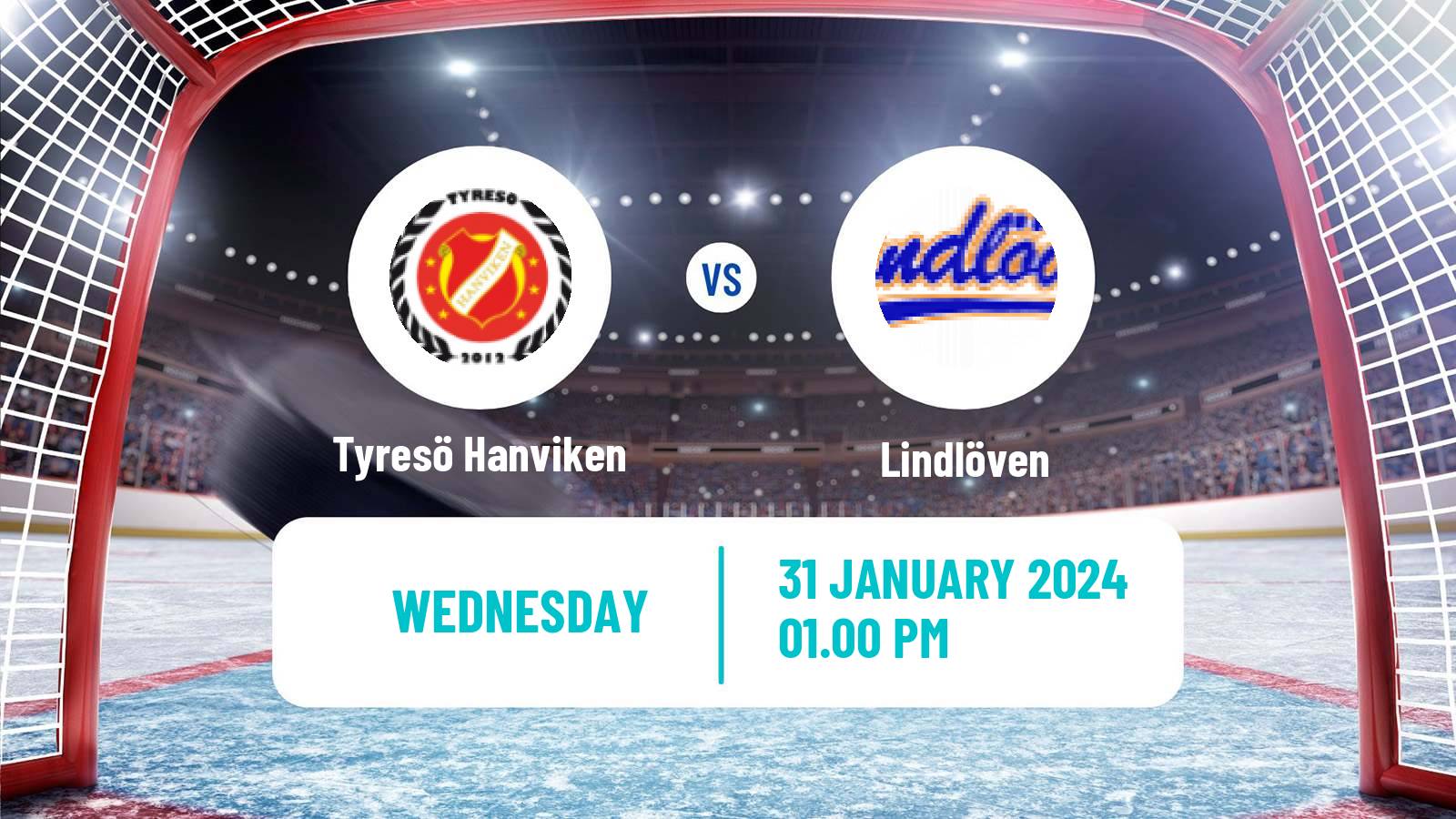 Hockey Swedish HockeyEttan Norra Tyresö Hanviken - Lindlöven