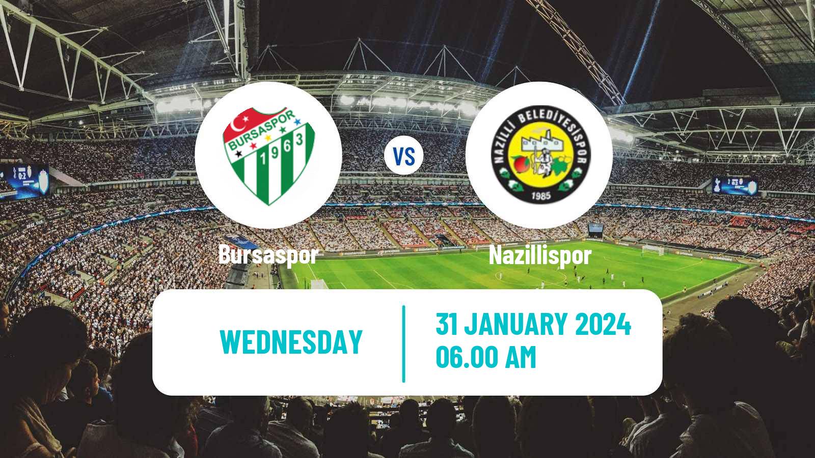 Soccer Turkish Second League White Group Bursaspor - Nazillispor