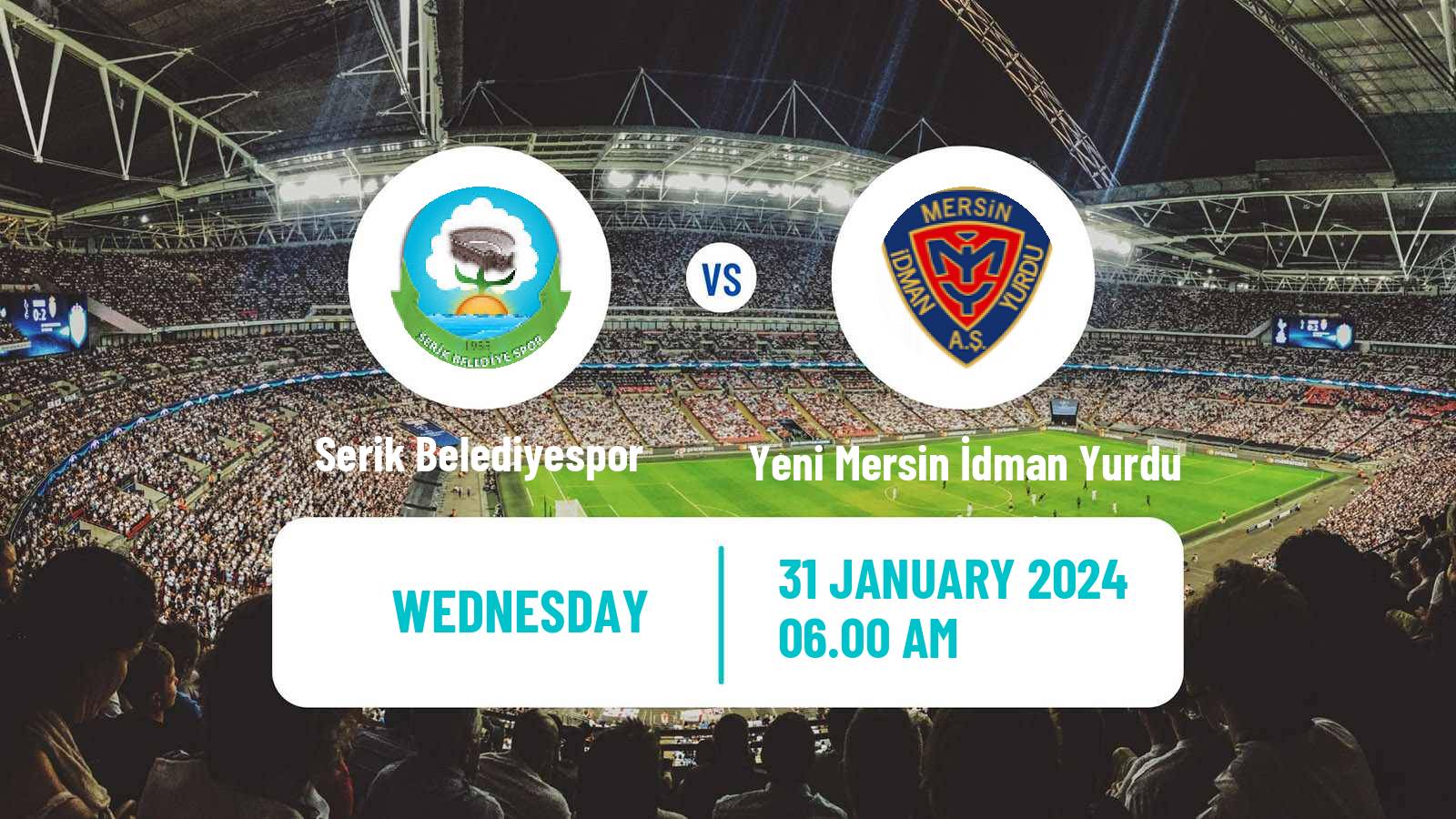 Soccer Turkish Second League White Group Serik Belediyespor - Yeni Mersin İdman Yurdu