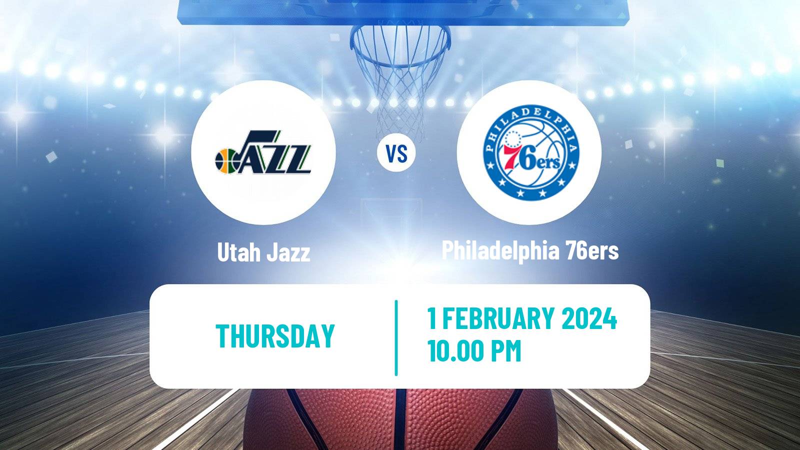 Basketball NBA Utah Jazz - Philadelphia 76ers