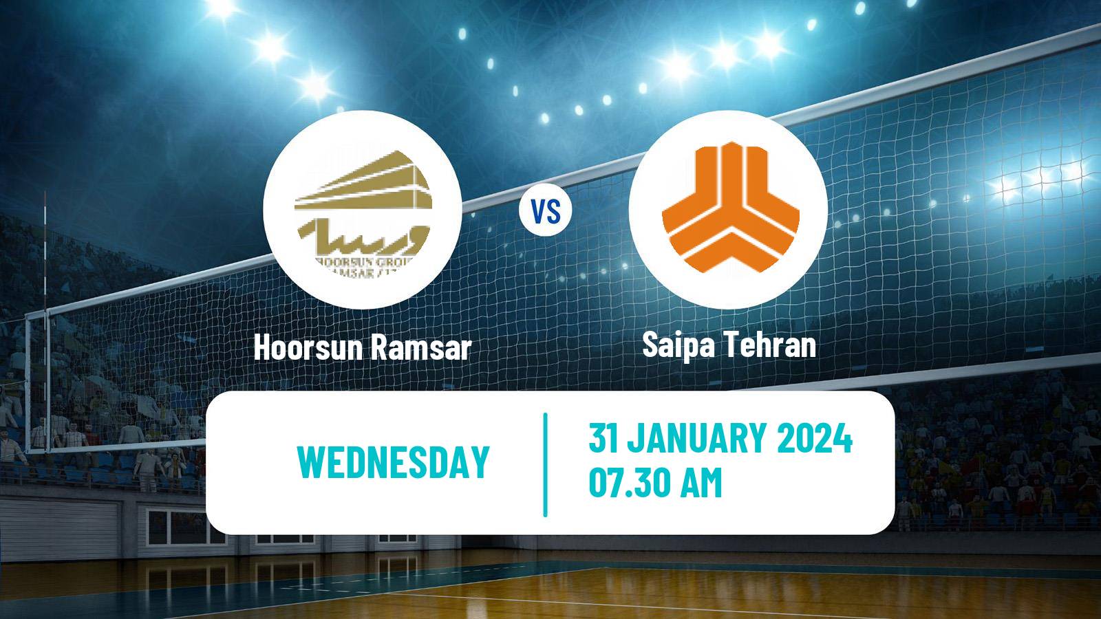 Volleyball Iran Super League Volleyball Hoorsun Ramsar - Saipa Tehran