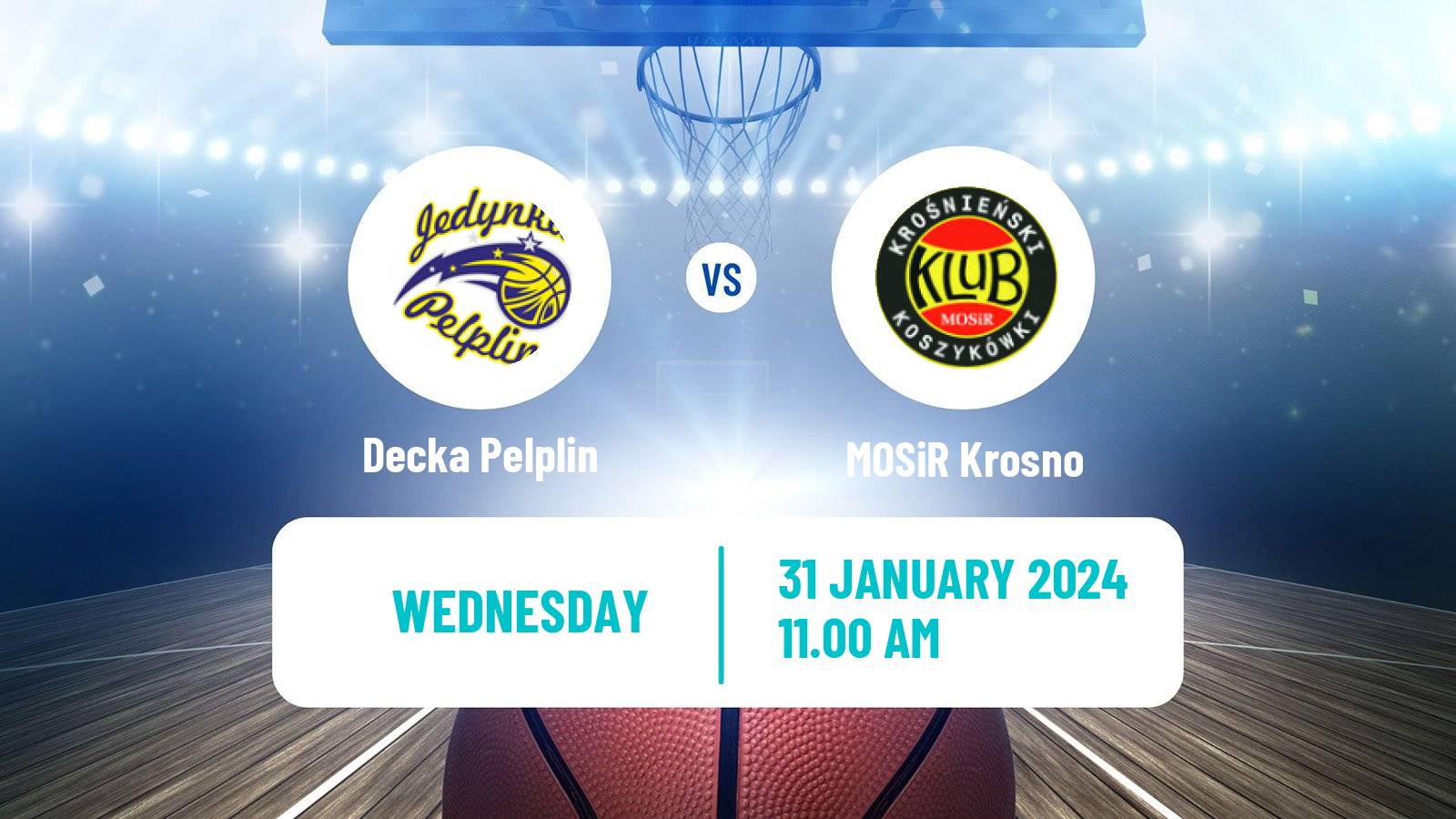 Basketball Polish 1 Liga Basketball Decka Pelplin - MOSiR Krosno