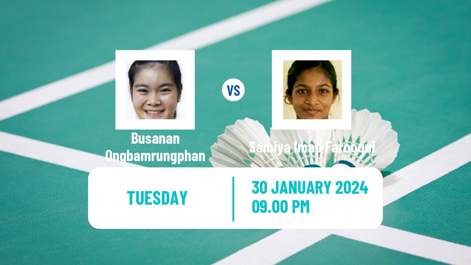 Badminton BWF World Tour Thailand Masters Women Busanan Ongbamrungphan - Samiya Imad Farooqui