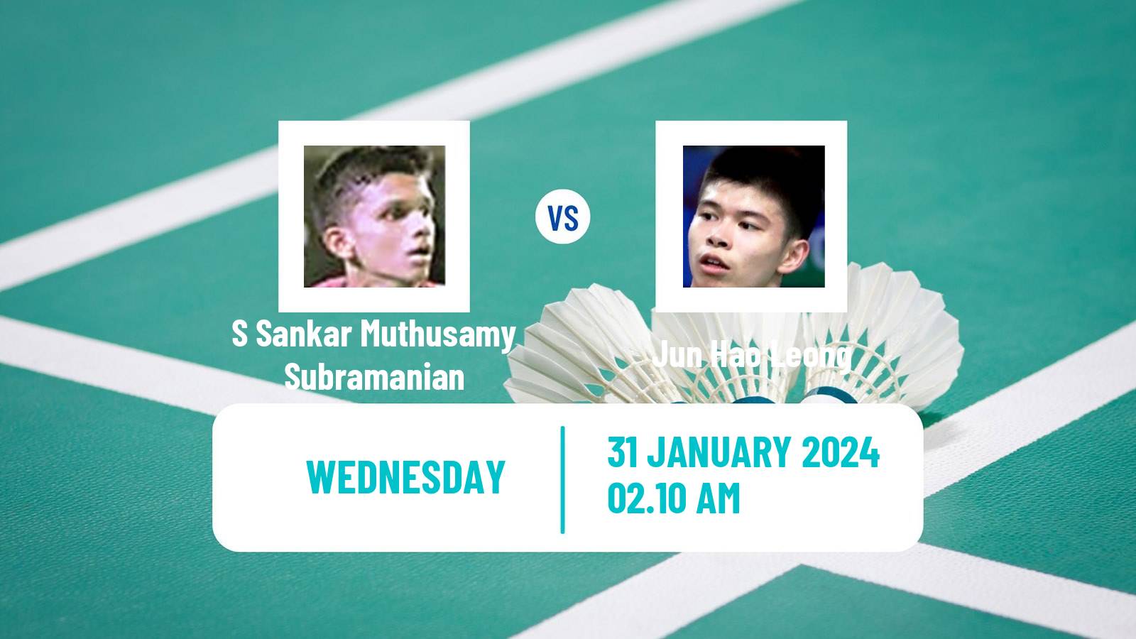 Badminton BWF World Tour Thailand Masters Men S Sankar Muthusamy Subramanian - Jun Hao Leong