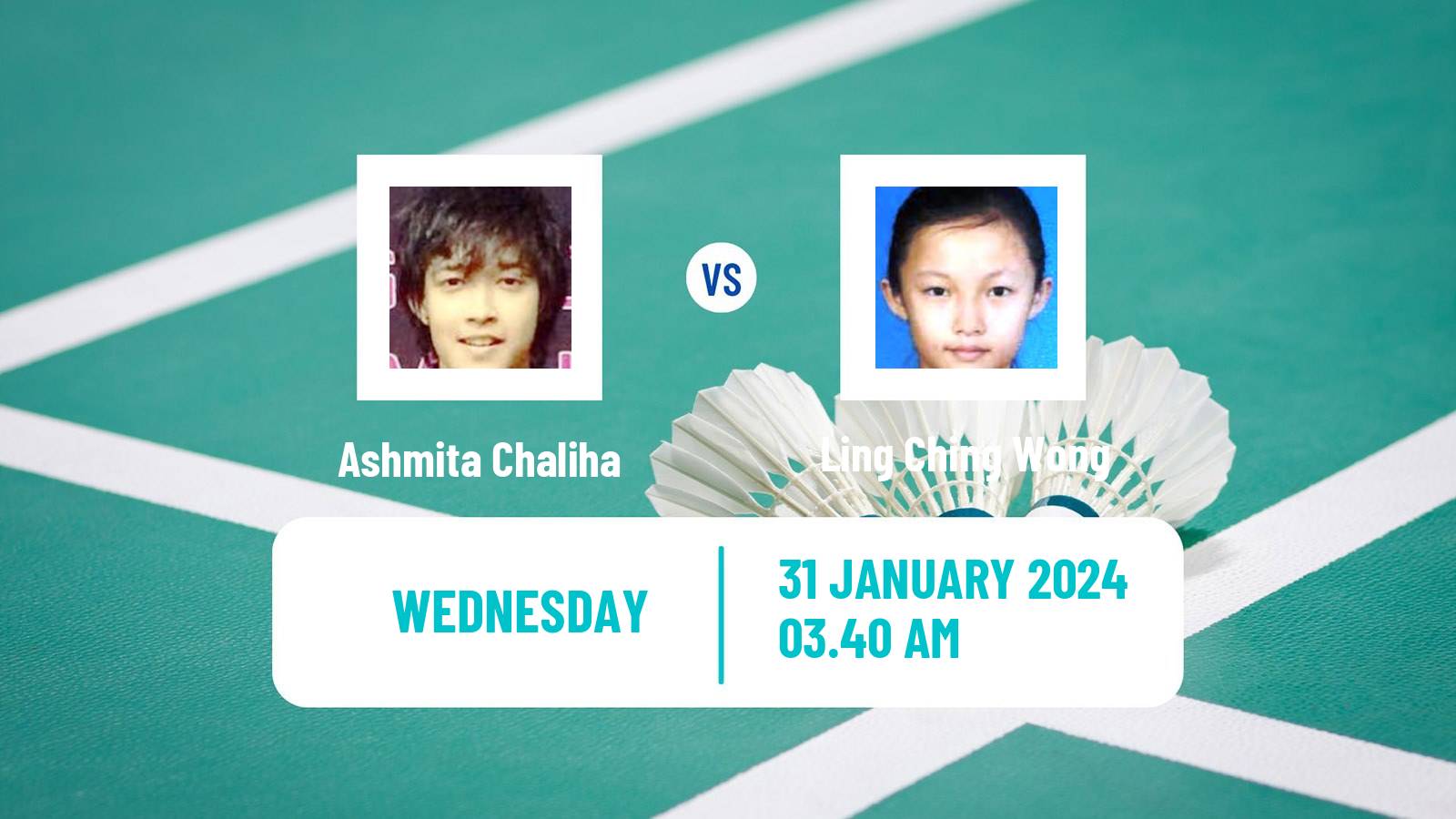 Badminton BWF World Tour Thailand Masters Women Ashmita Chaliha - Ling Ching Wong