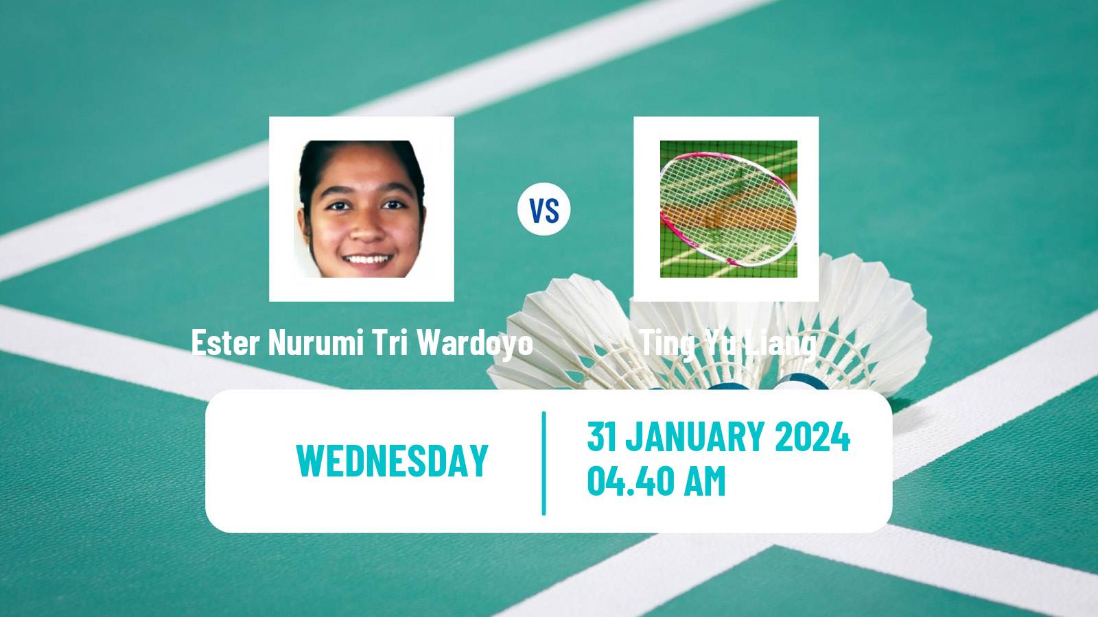 Badminton BWF World Tour Thailand Masters Women Ester Nurumi Tri Wardoyo - Ting Yu Liang