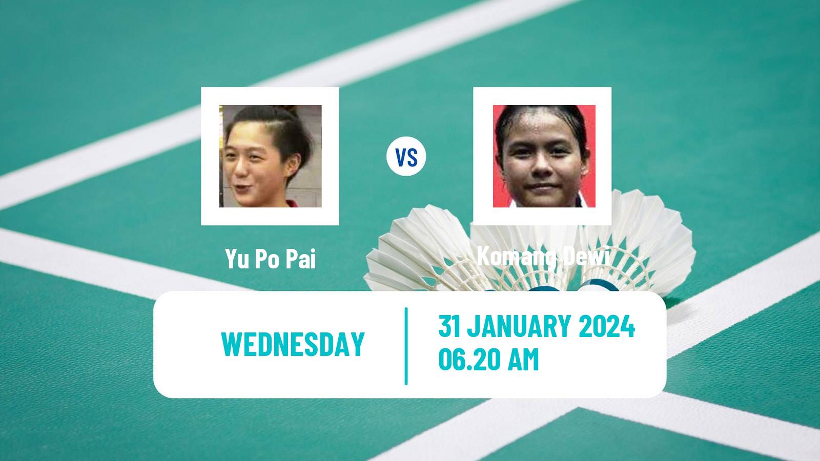 Badminton BWF World Tour Thailand Masters Women Yu Po Pai - Komang Dewi
