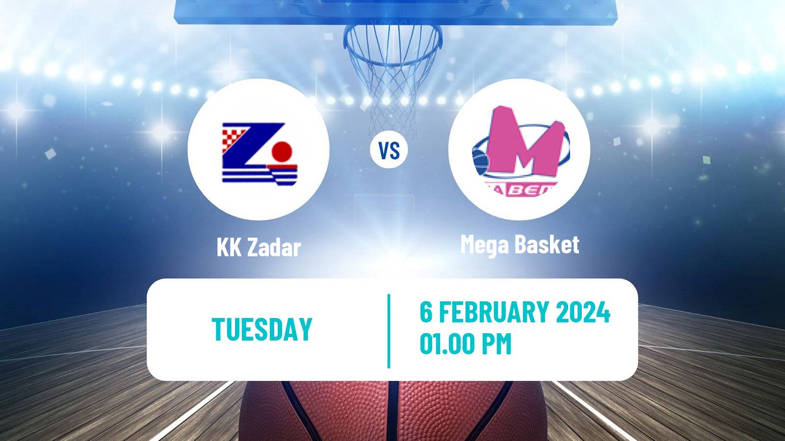 Basketball Adriatic League KK Zadar - Mega Basket