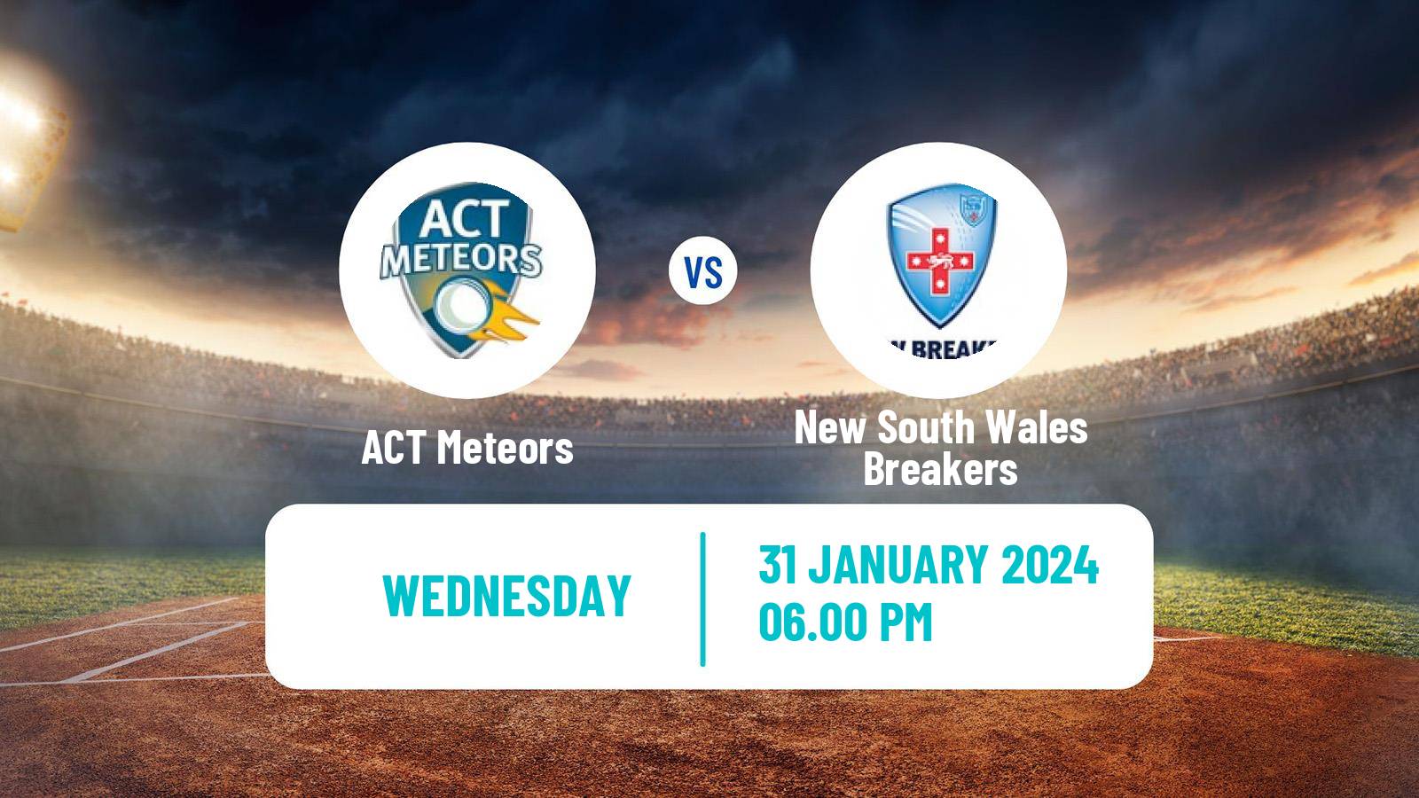 Cricket Australian National League Cricket Women ACT Meteors - New South Wales Breakers