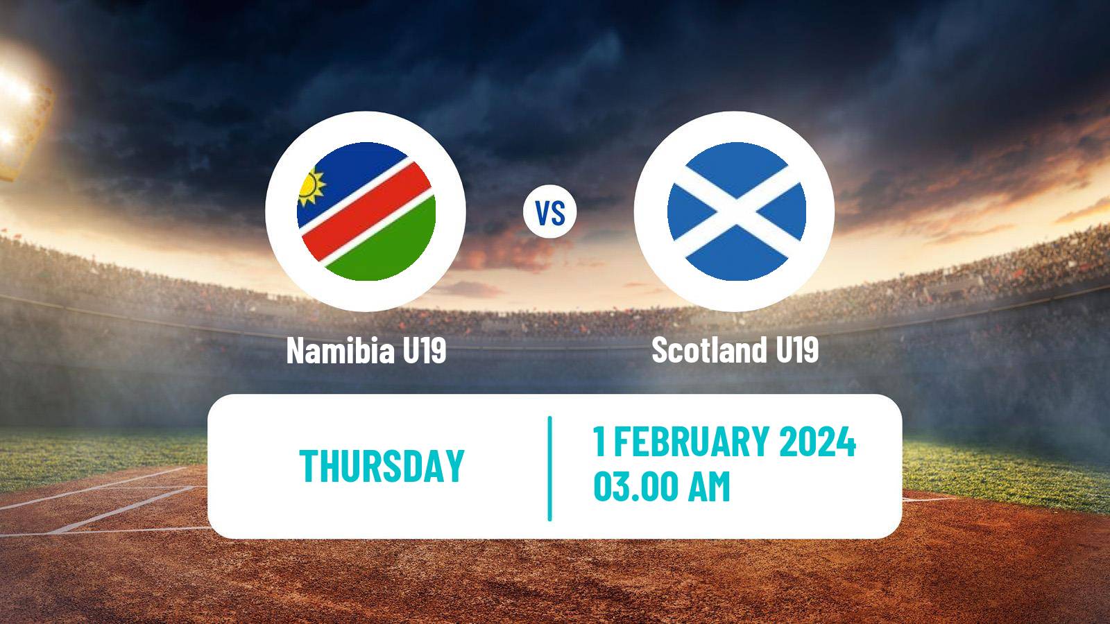 Cricket ICC U19 World Cup Namibia U19 - Scotland U19