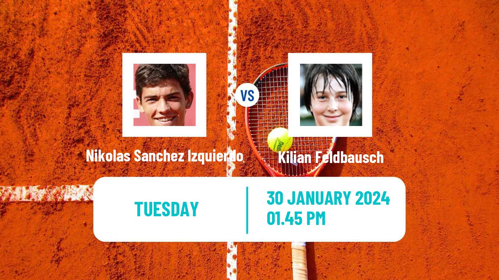 Tennis Piracicaba Challenger Men Nikolas Sanchez Izquierdo - Kilian Feldbausch