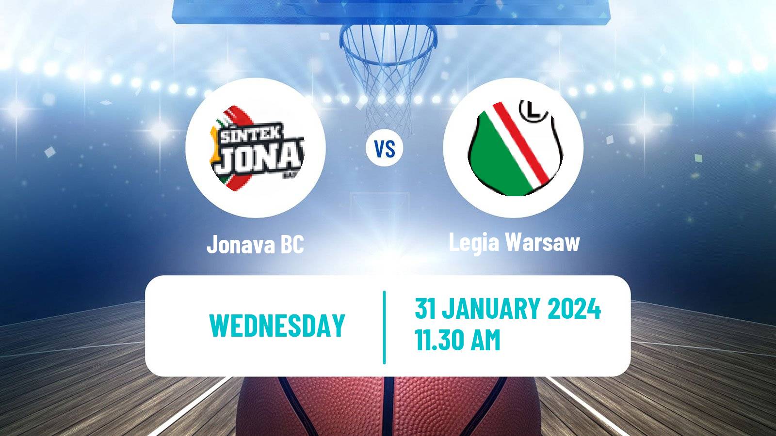 Basketball FIBA Europe Cup Jonava - Legia Warsaw