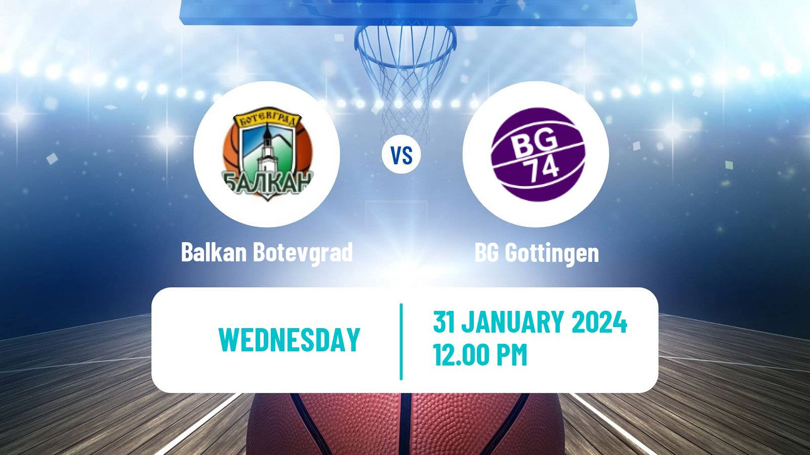 Basketball FIBA Europe Cup Balkan Botevgrad - BG Göttingen