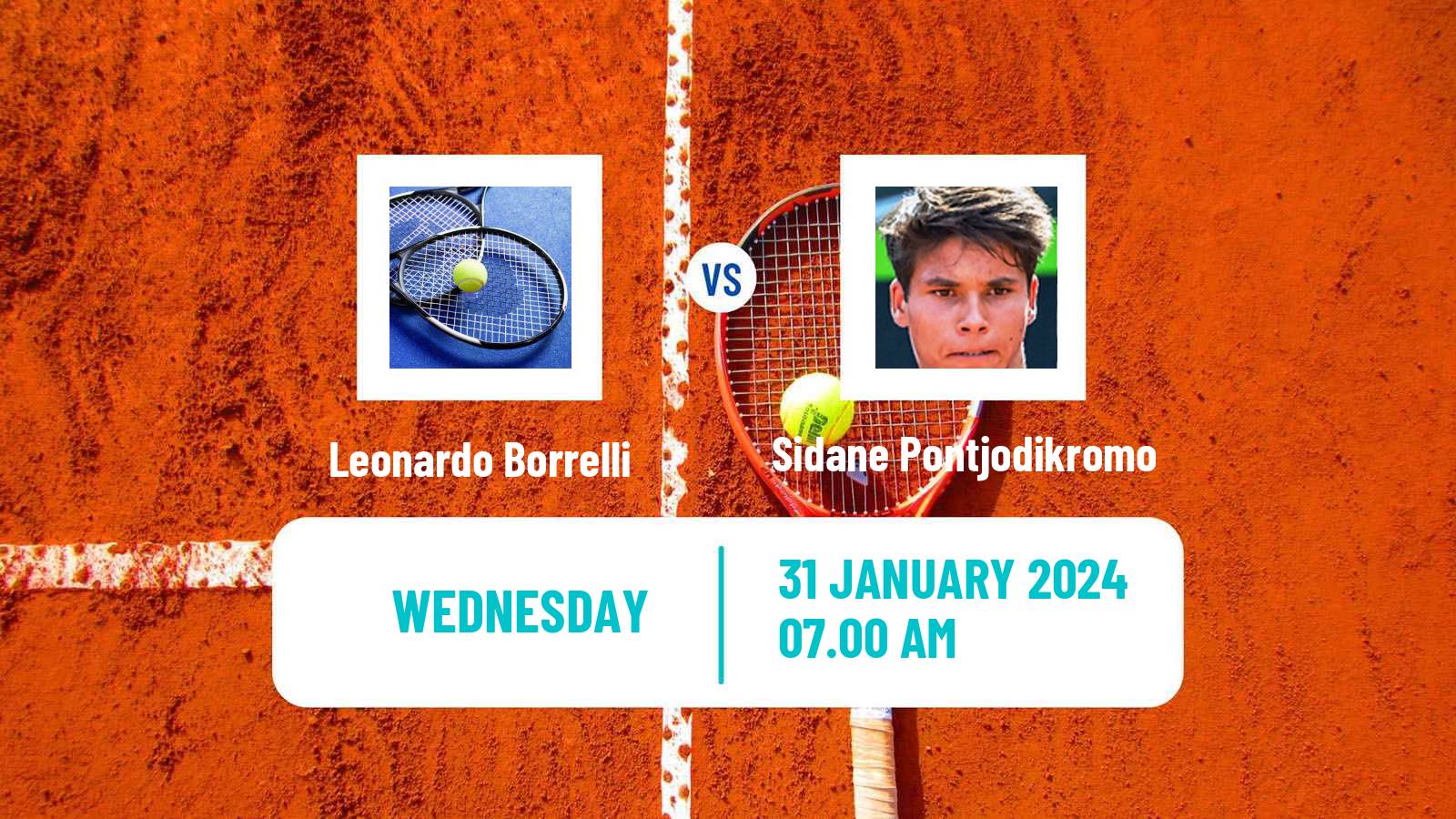 Tennis ITF M15 Sharm Elsheikh Men 2024 Leonardo Borrelli - Sidane Pontjodikromo