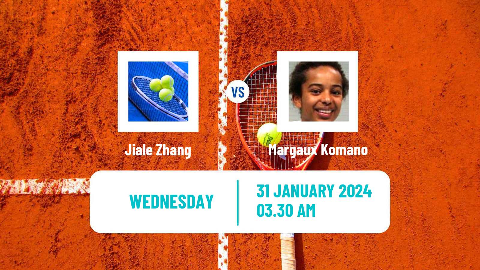 Tennis ITF W15 Monastir 3 Women Jiale Zhang - Margaux Komano