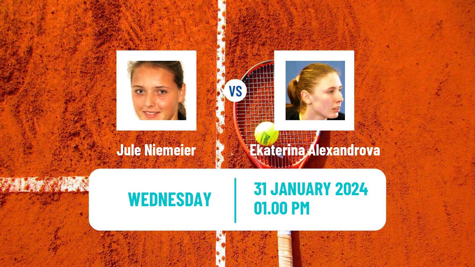 Tennis WTA Linz Jule Niemeier - Ekaterina Alexandrova