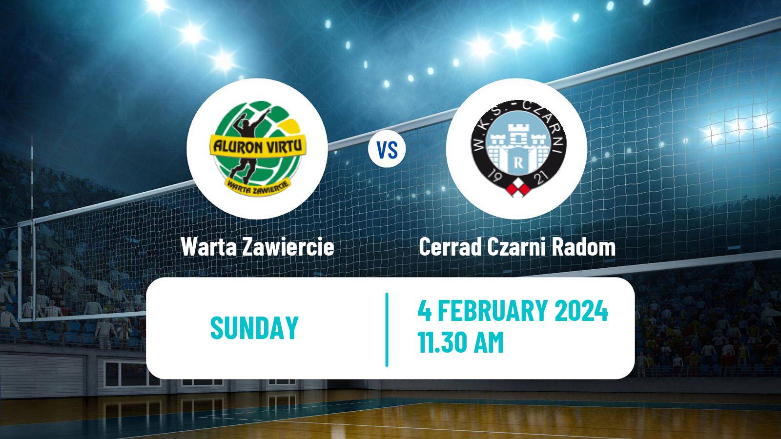 Volleyball Polish PlusLiga Warta Zawiercie - Cerrad Czarni Radom