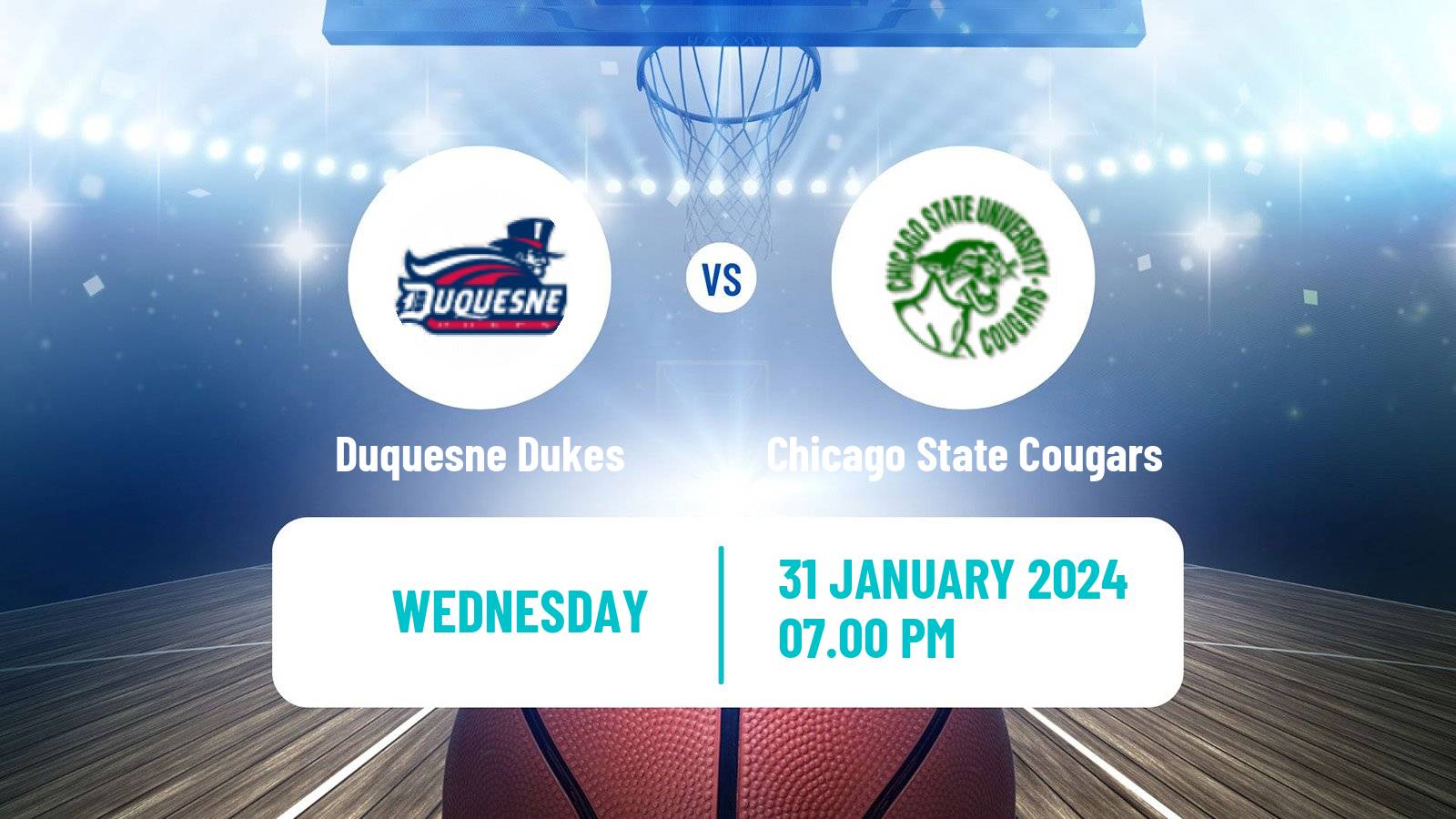 Basketball NCAA College Basketball Duquesne Dukes - Chicago State Cougars