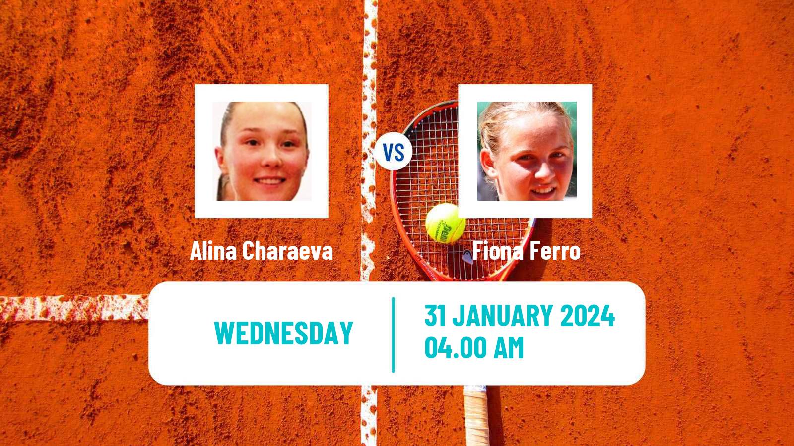 Tennis ITF W75 Andrezieux Boutheon Women Alina Charaeva - Fiona Ferro