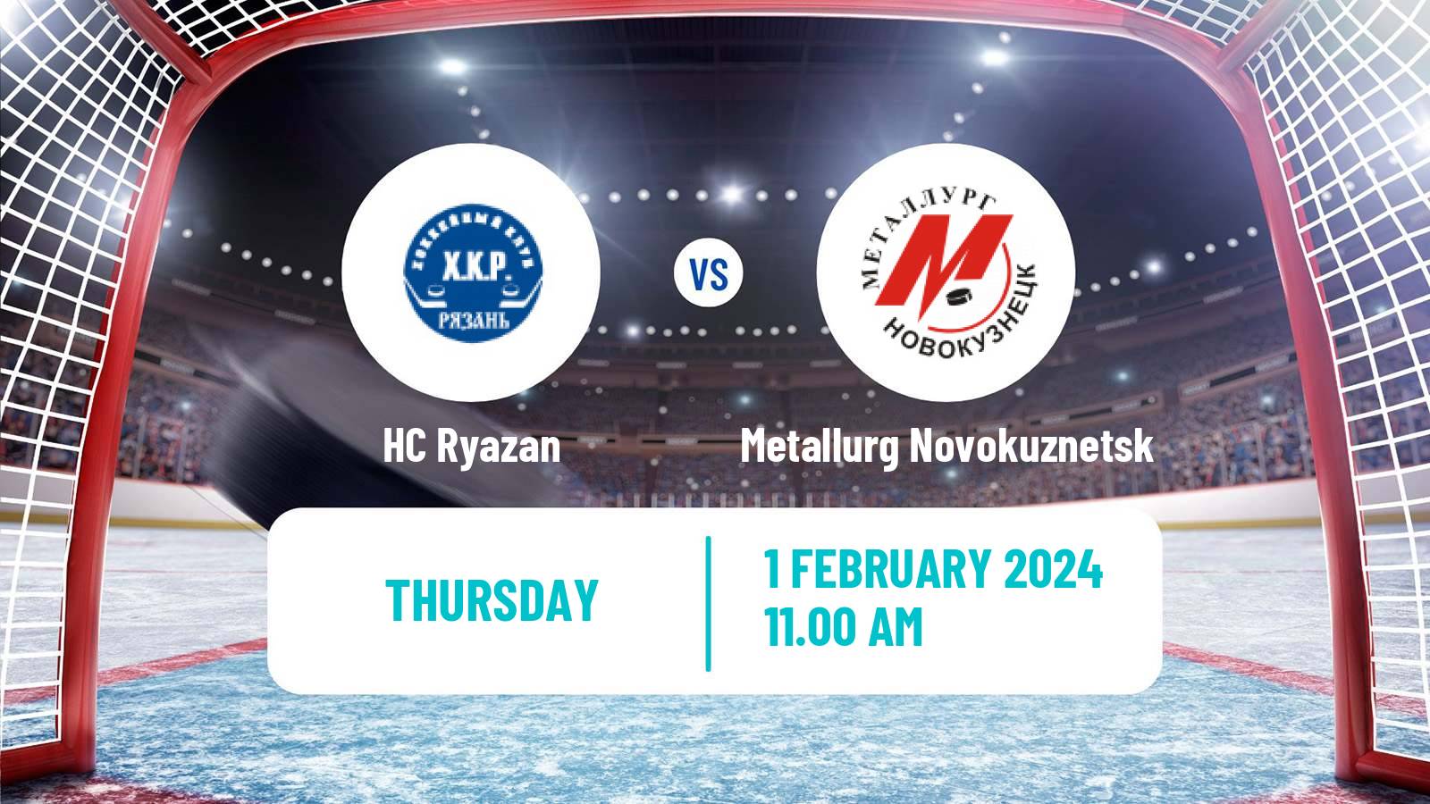 Hockey VHL Ryazan - Metallurg Novokuznetsk