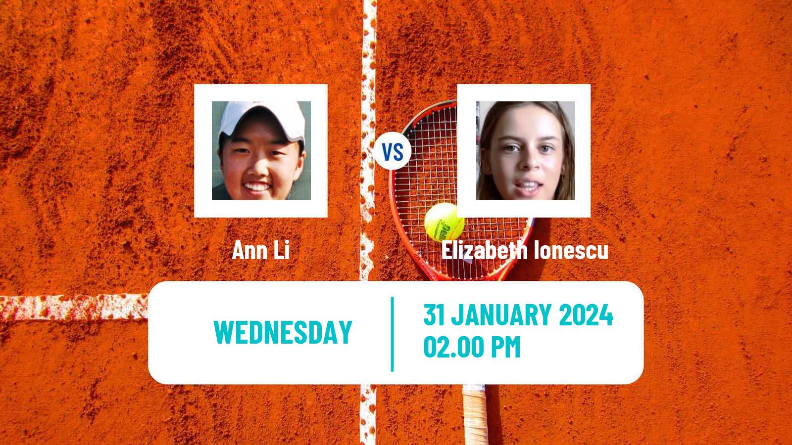 Tennis ITF W75 Rome Ga Women Ann Li - Elizabeth Ionescu