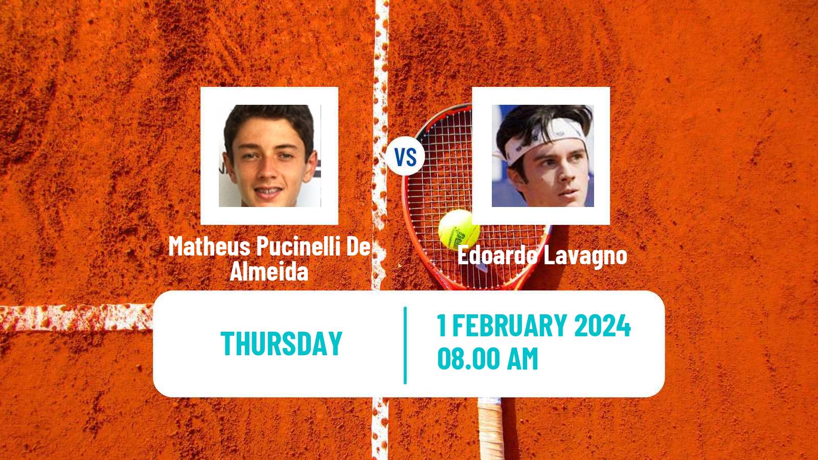 Tennis Piracicaba Challenger Men Matheus Pucinelli De Almeida - Edoardo Lavagno