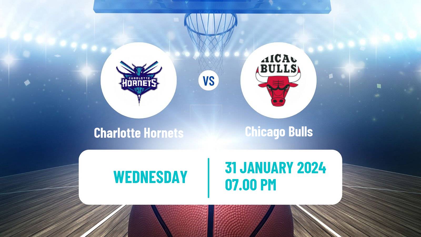 Basketball NBA Charlotte Hornets - Chicago Bulls