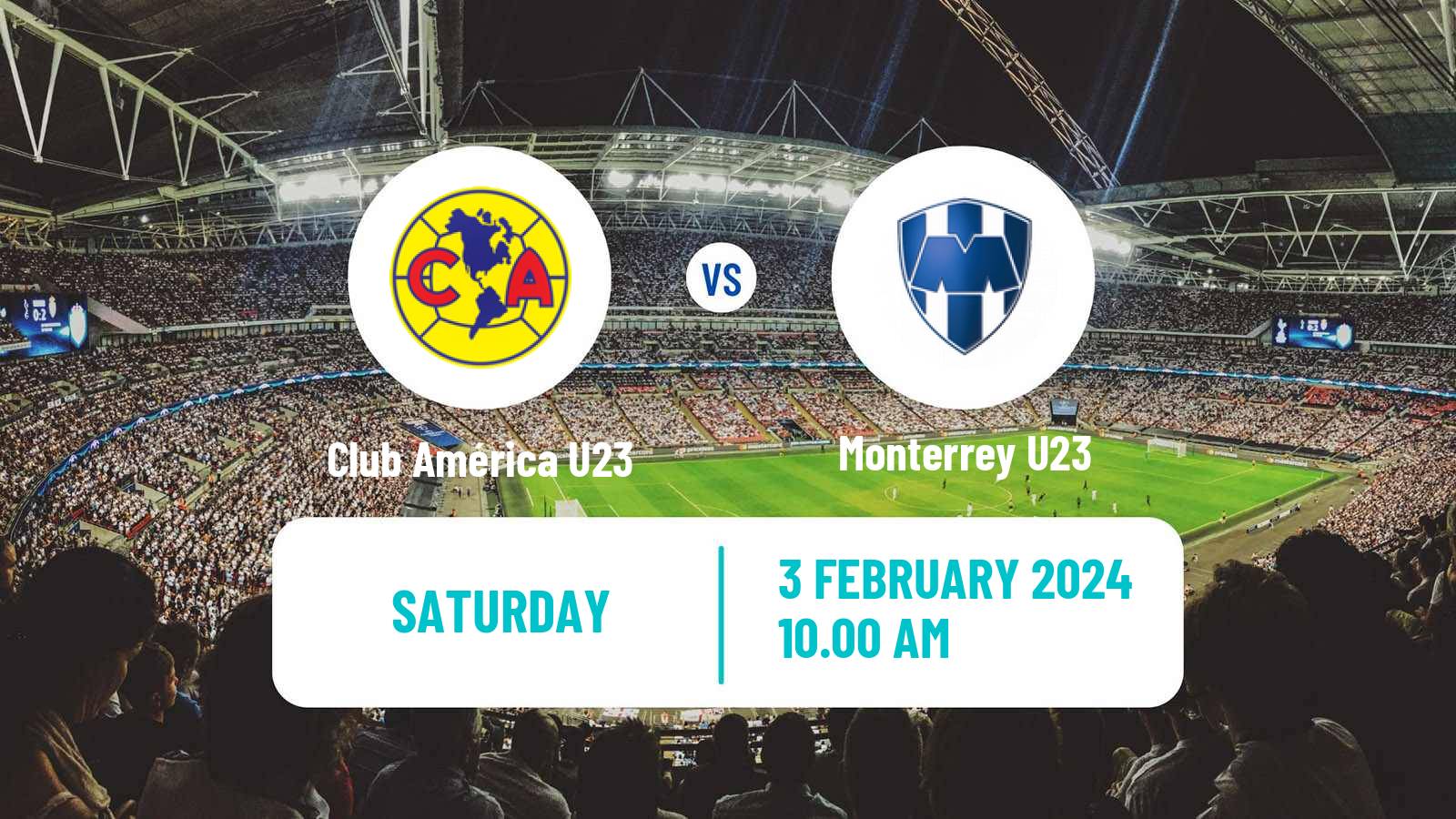 Soccer Mexican Liga MX U23 Club América U23 - Monterrey U23