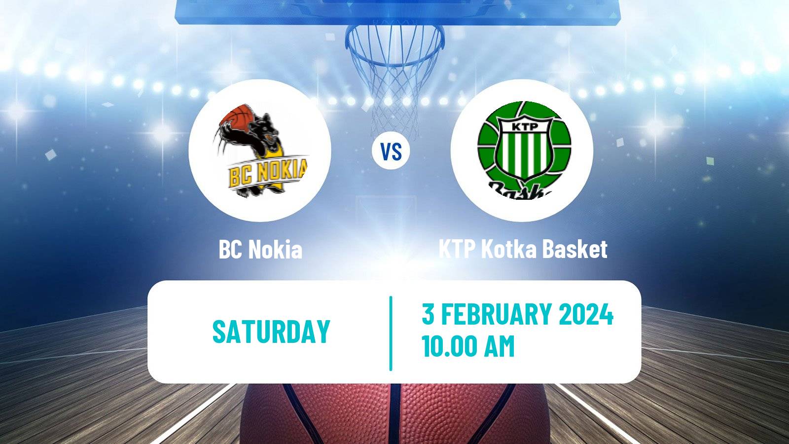 Basketball Finnish Korisliiga BC Nokia - KTP Kotka Basket