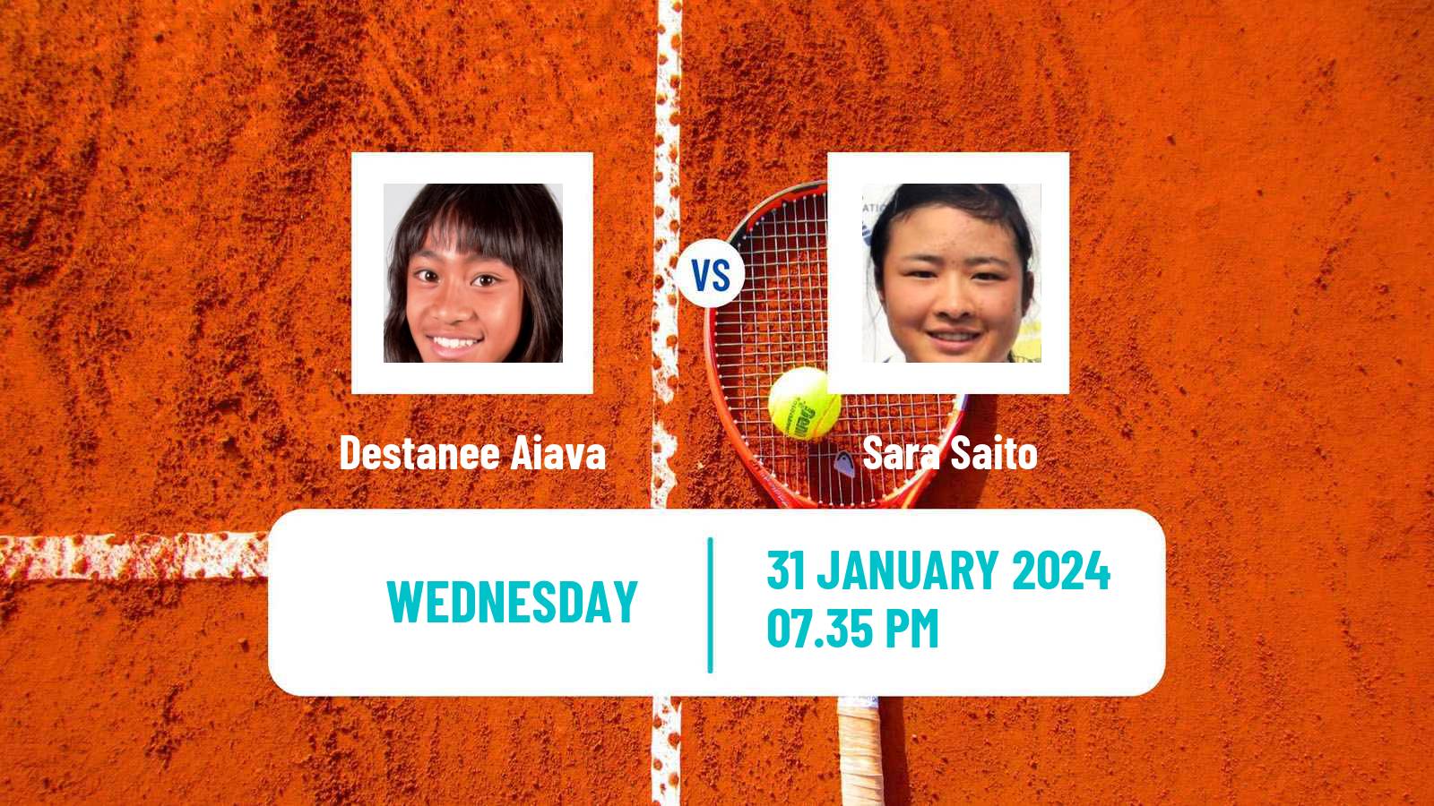 Tennis ITF W75 Burnie Women Destanee Aiava - Sara Saito