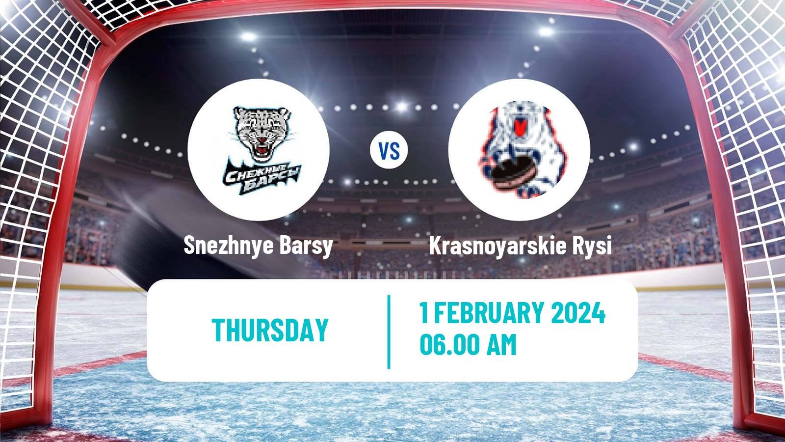 Hockey MHL Snezhnye Barsy - Krasnoyarskie Rysi