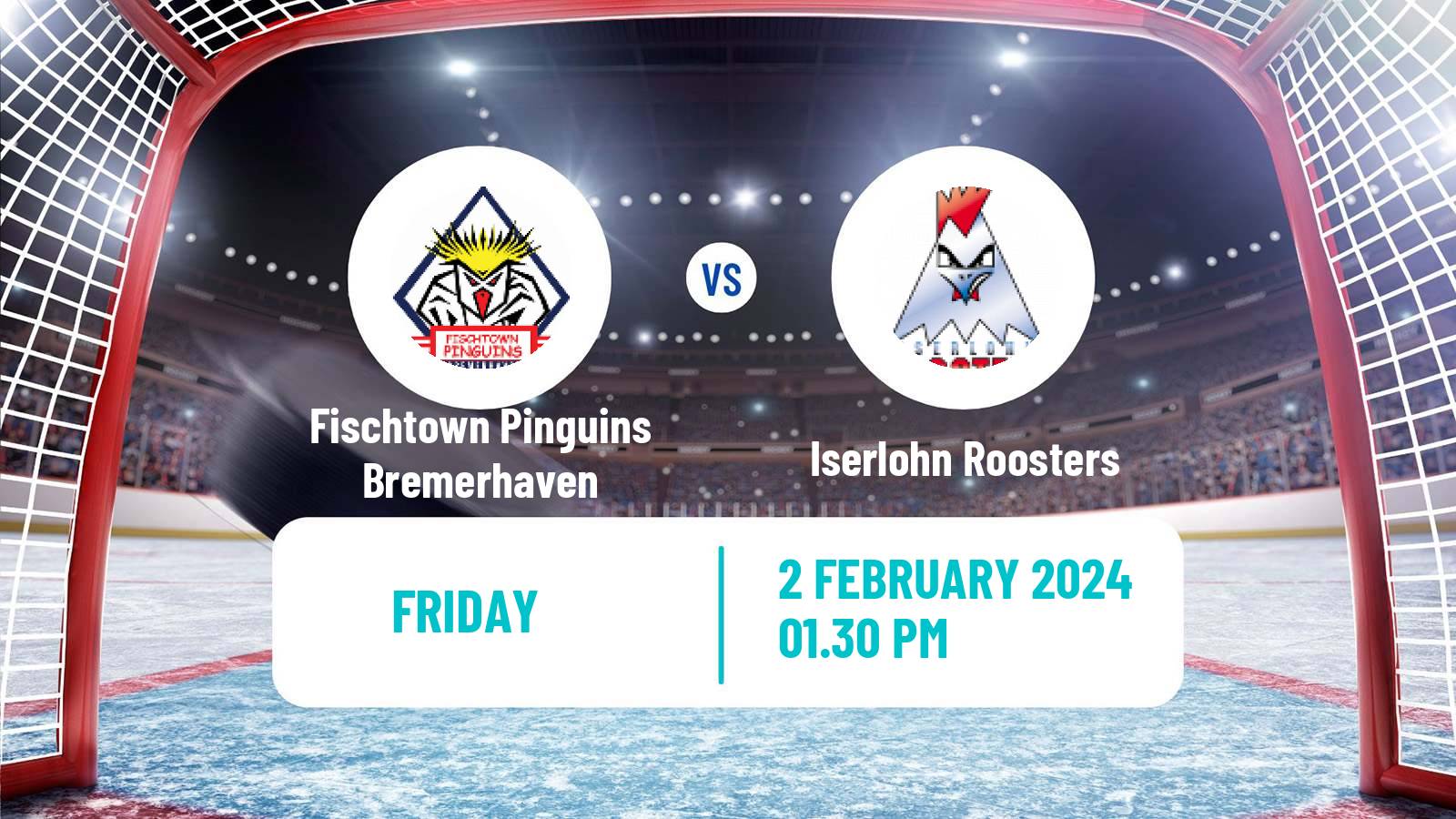 Hockey German Ice Hockey League Fischtown Pinguins Bremerhaven - Iserlohn Roosters