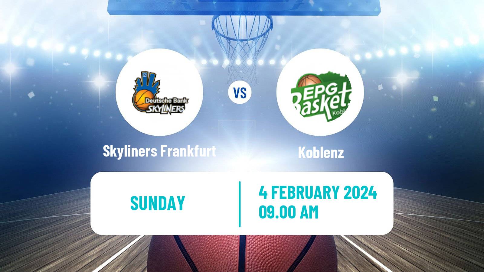 Basketball German Pro A Basketball Skyliners Frankfurt - Koblenz