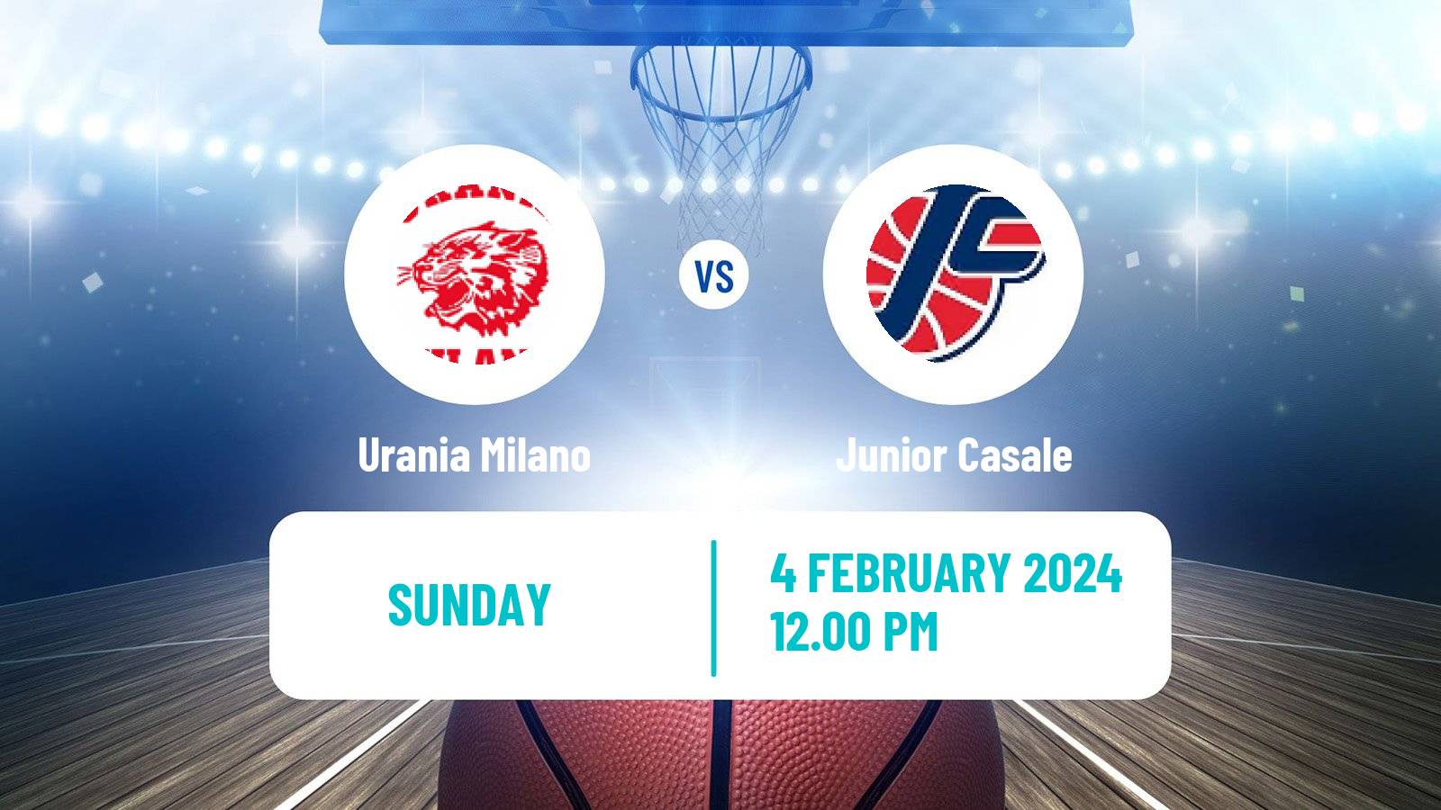 Basketball Italian Serie A2 Basketball Urania Milano - Junior Casale