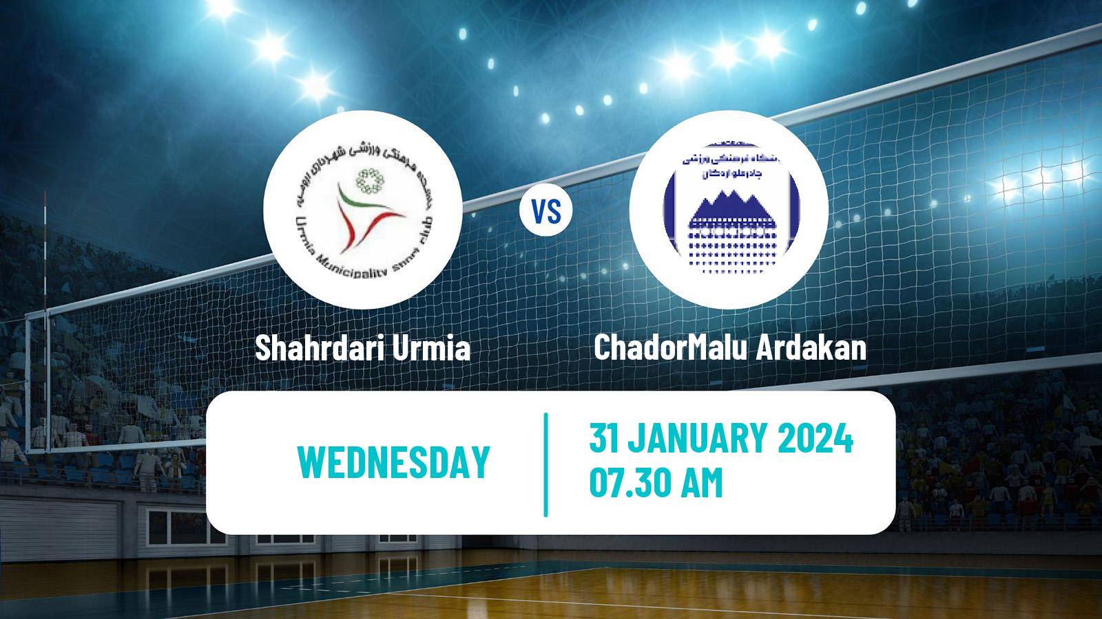 Volleyball Iran Super League Volleyball Shahrdari Urmia - ChadorMalu Ardakan