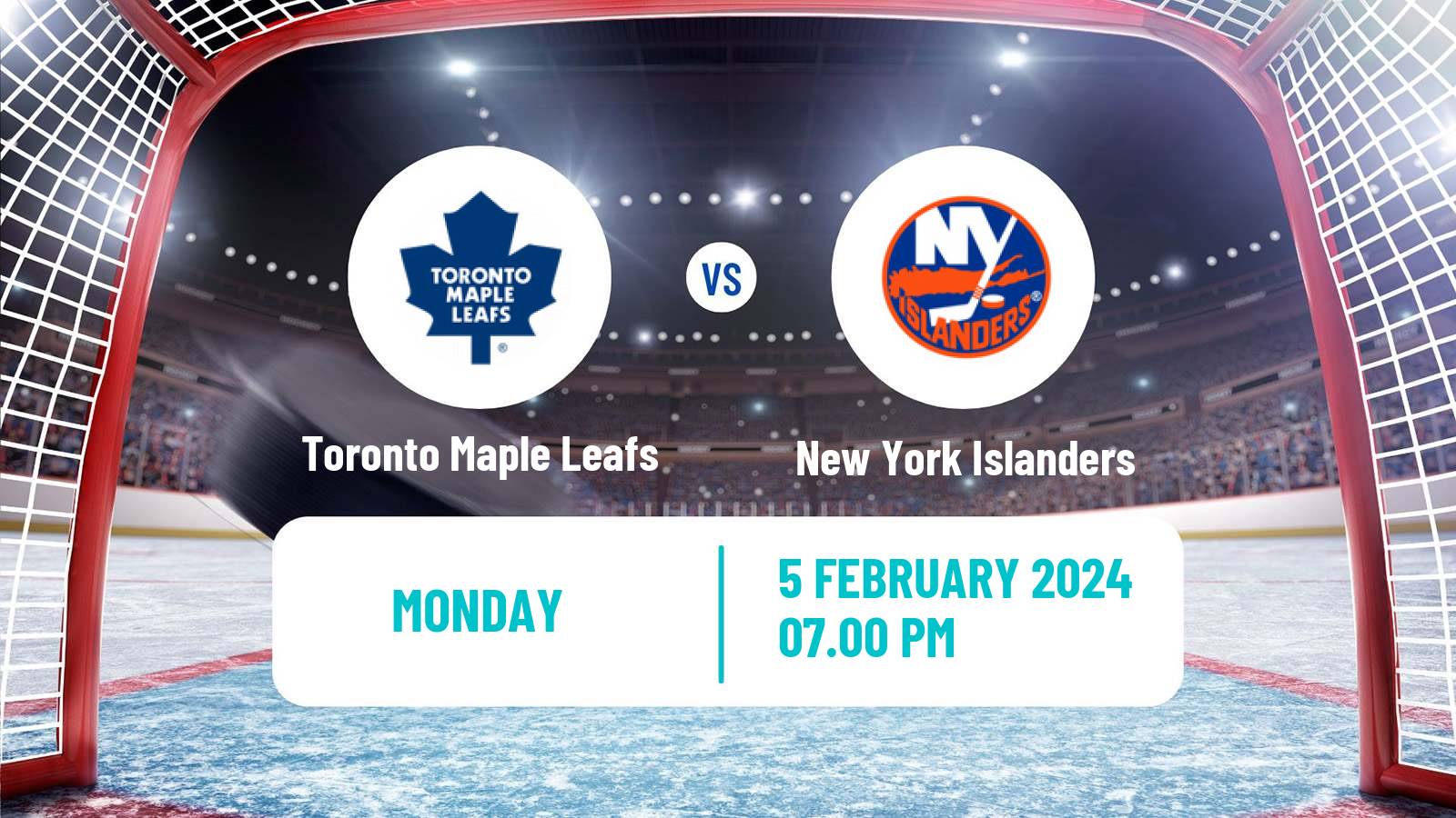 Hockey NHL Toronto Maple Leafs - New York Islanders