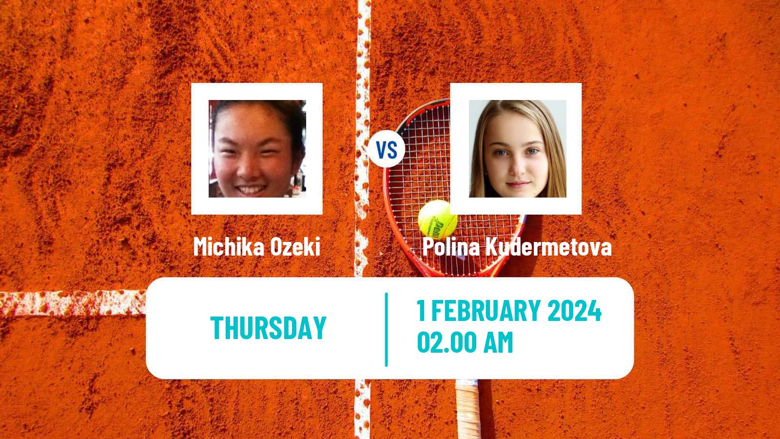 Tennis ITF W50 Indore Women Michika Ozeki - Polina Kudermetova