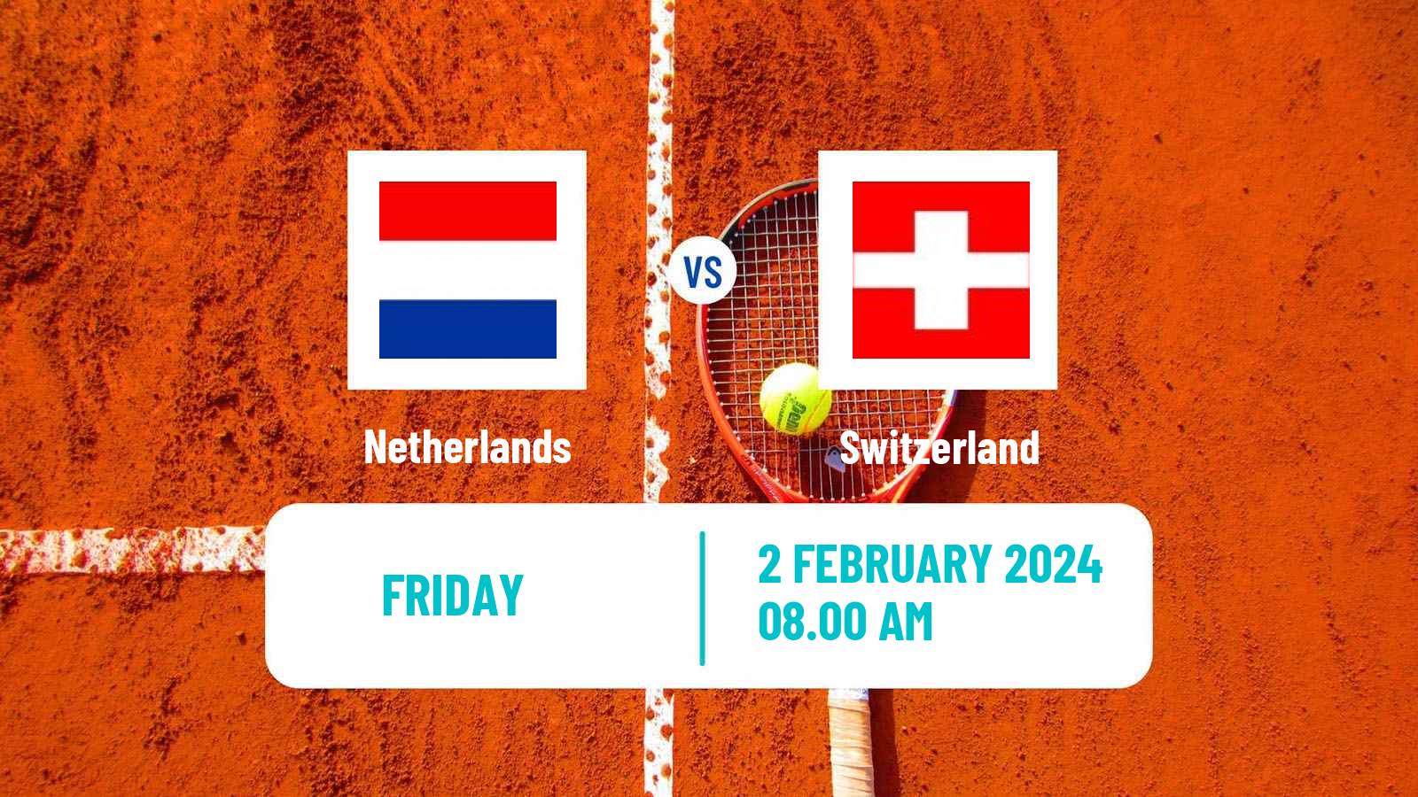 Tennis Davis Cup - World Group Teams Netherlands - Switzerland