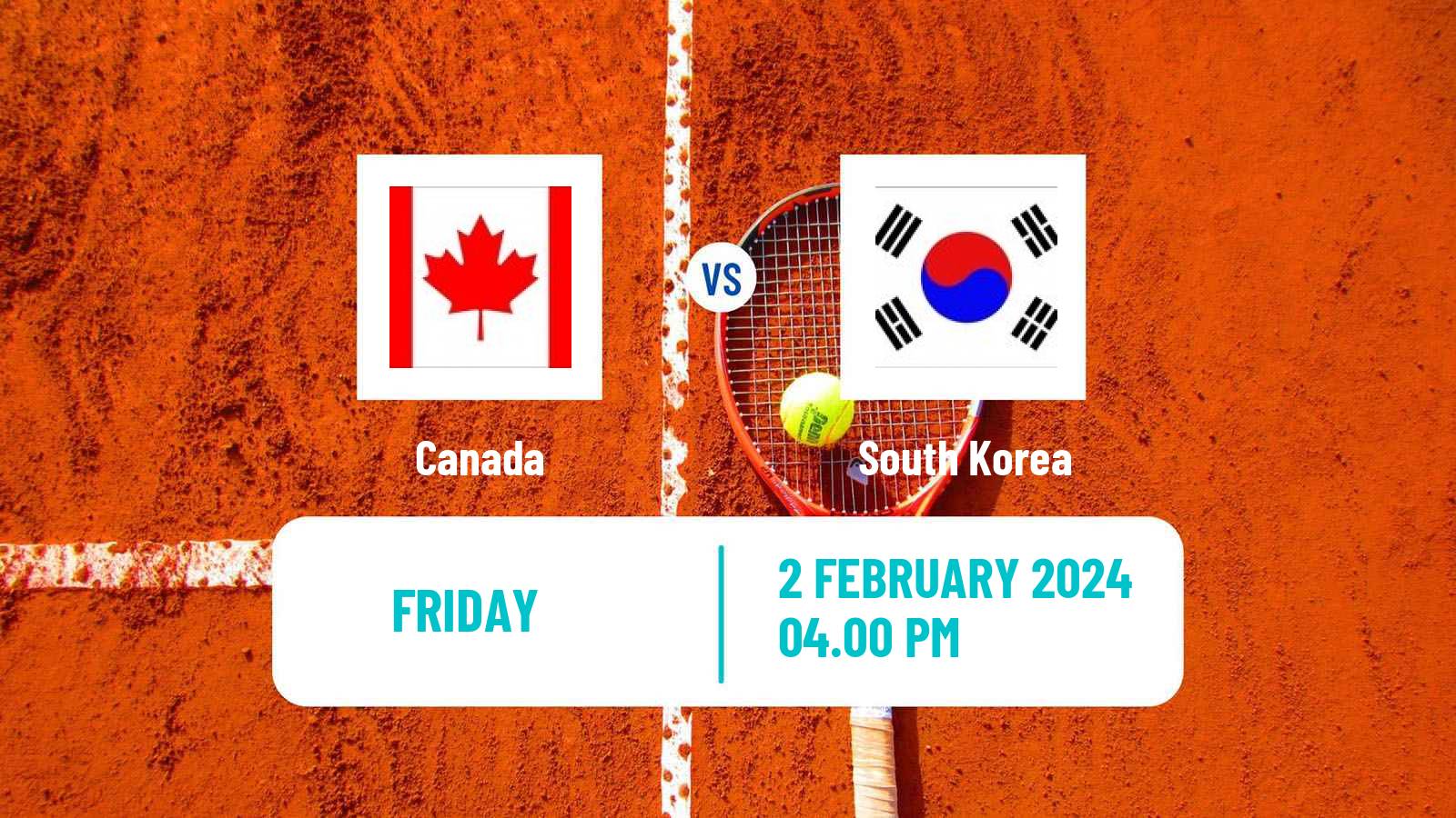 Tennis Davis Cup - World Group Teams Canada - South Korea