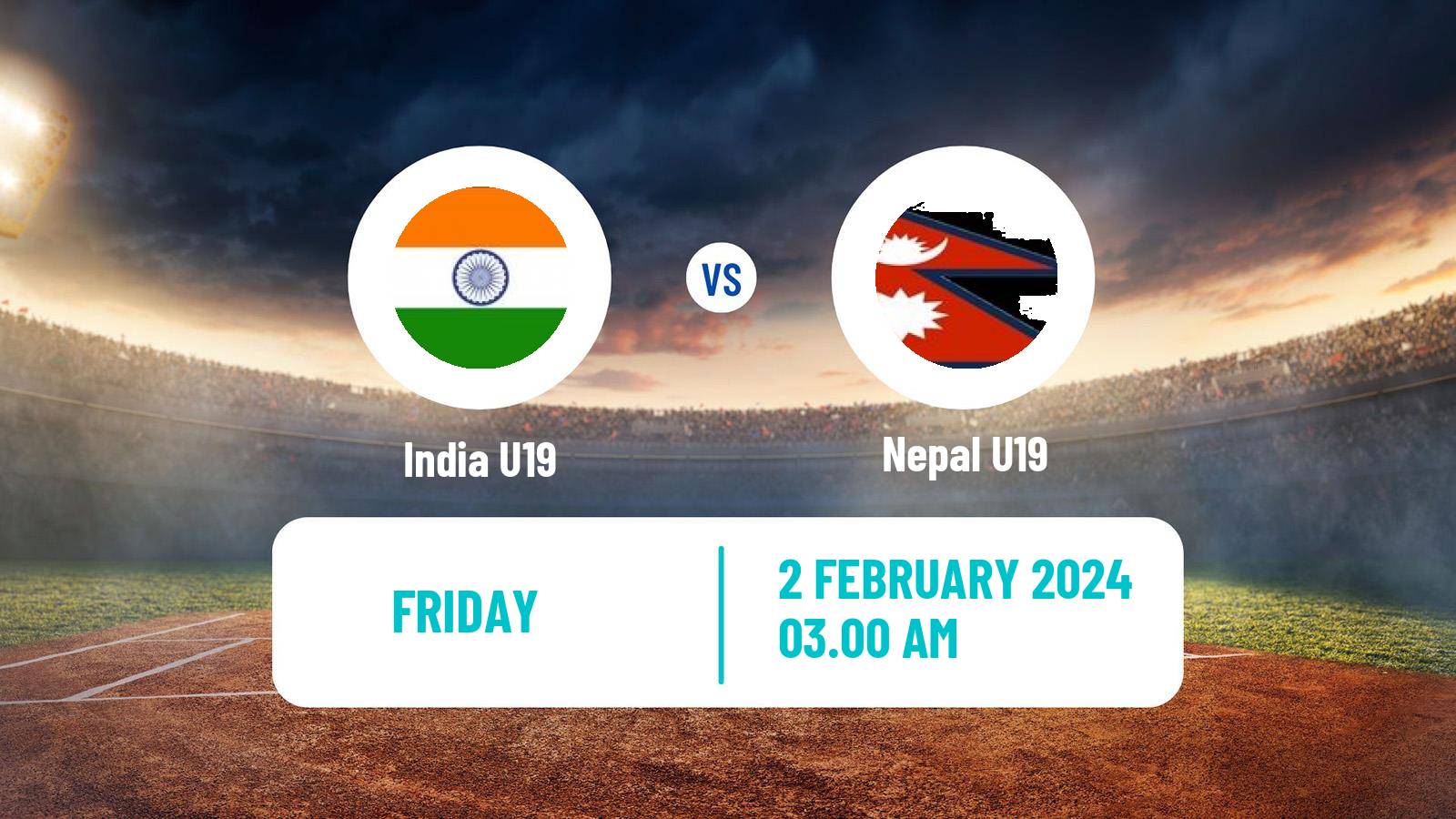 Cricket ICC U19 World Cup India U19 - Nepal U19