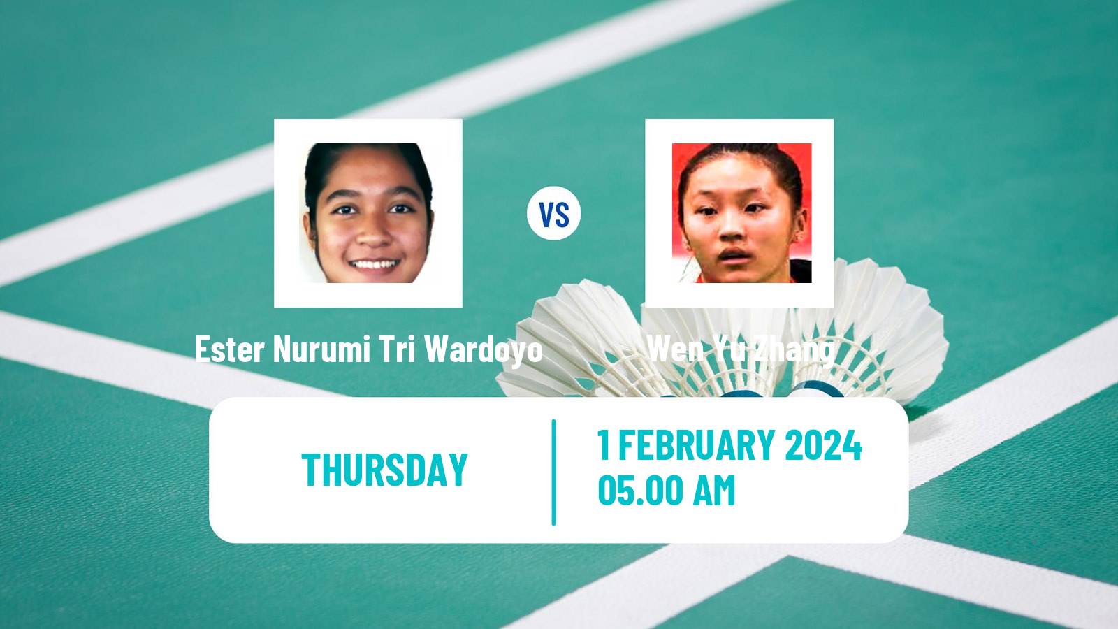 Badminton BWF World Tour Thailand Masters Women Ester Nurumi Tri Wardoyo - Wen Yu Zhang