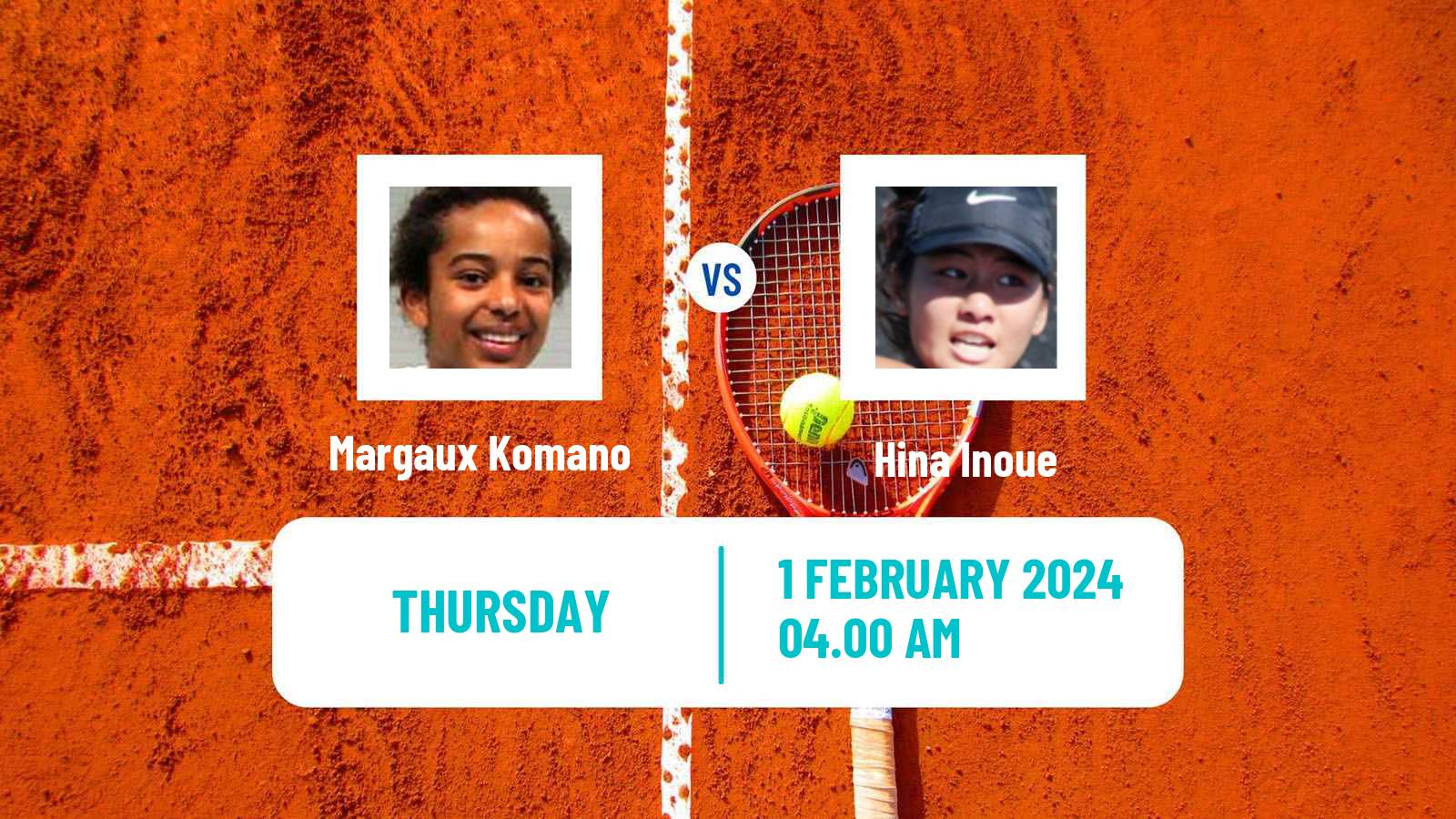 Tennis ITF W15 Monastir 3 Women Margaux Komano - Hina Inoue