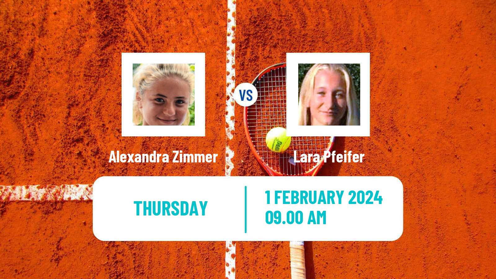 Tennis ITF W15 Monastir 3 Women Alexandra Zimmer - Lara Pfeifer