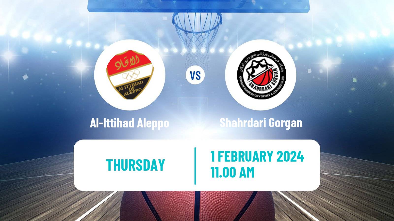 Basketball WASL Basketball Al-Ittihad Aleppo - Shahrdari Gorgan