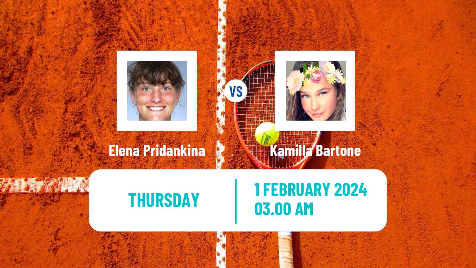 Tennis ITF W35 Sharm Elsheikh Women Elena Pridankina - Kamilla Bartone