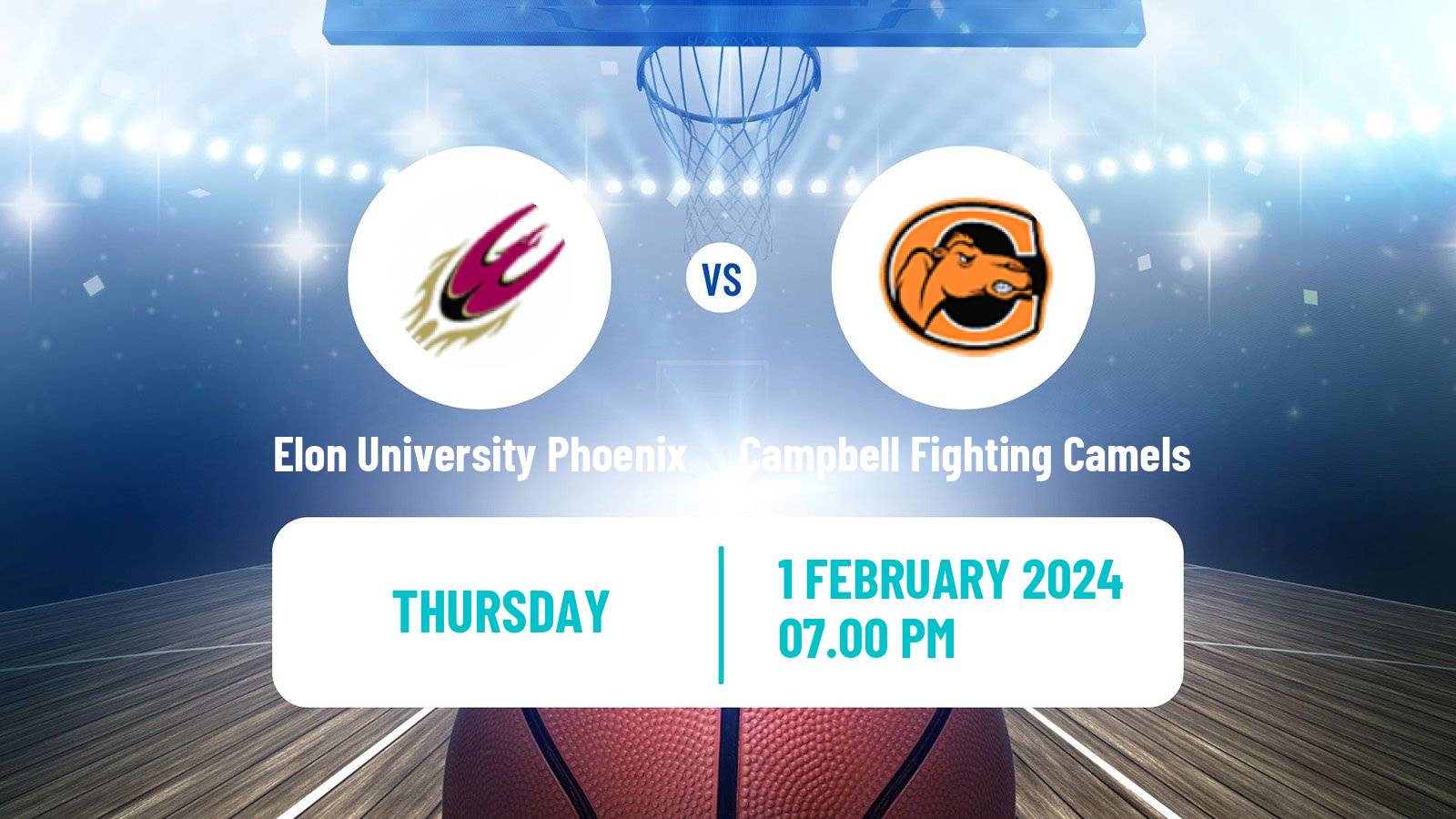 Basketball NCAA College Basketball Elon University Phoenix - Campbell Fighting Camels